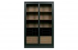 CABINET BLACK NATURAL WOOD WITH SLIDING DOOR - CABINETS, SHELVES